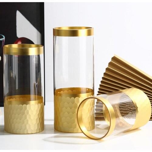 Simple Modern Light Luxury Glass Vase Transparent Hydroponic Vase Nordic Living Room Dining Table Home Decoration Ornaments
