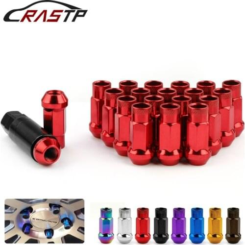 RASTP-High Quality 20 Pcs SR48 Auto Steel Acorn Rim Extended Open End Wheel Racing Lug NutsM12x1.5/1.25 Car Accessories RS-LN031