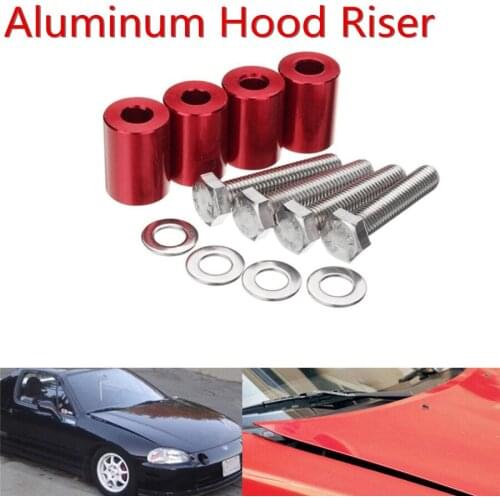 Car Engine Hood Vent Spacer Kits Red For 8mm Turbo Engine All Motor Swap M8-1.25 X 45