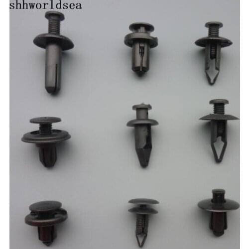 Shhworldsea 500pcs bumper fascia push type retainer body side moulding interior trim push type retainer for nissan for mazda