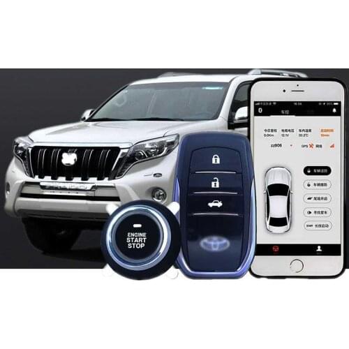 PKE Remote Start For Car Keyless Entry Engine Alarm System with Button Anti-theft Smartphone Starter Stop Automatic Trunk Open