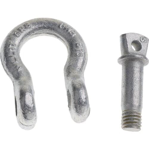 Shackles 3/8 inch D Ring Shackle Rugged Unbreakable 1 Ton (2,204 Lbs) Maximum Break Strength with Screw Pin