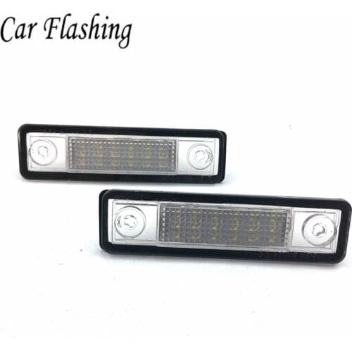 2PCS Car 18 LED License Plate Lights 12V White Number Plate Lamp For Opel Astra G Astra F Corsa B Zafira A Vectra B For Omega A