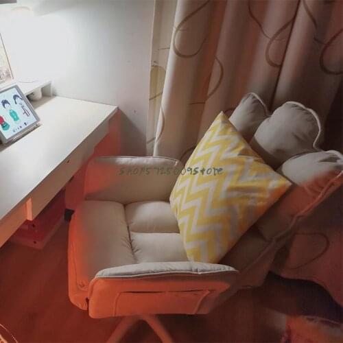 Computer chair home comfortable single bedroom student makeup study study backrest office sofa folding swivel chair