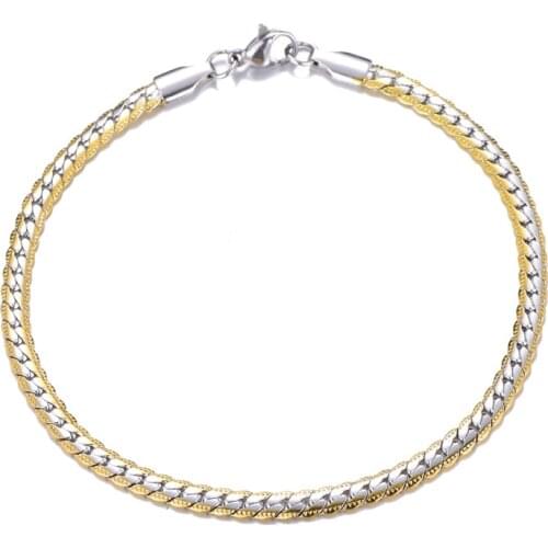 Stainless Steel Bracelet High-end Men Charm 4mm Fine Bracelet Rock Jewelry Bracelet Men Accessories