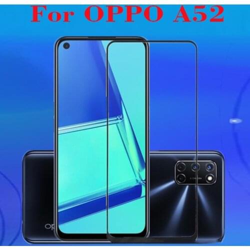 2PCS Full Cover high aluminumTempered Glass For OPPO A52 Screen Explosion proof Protector protective film For OPPO A52 glass