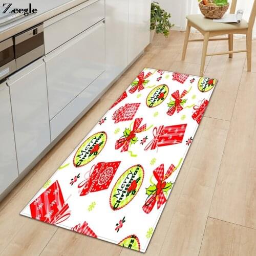 Zeegle Cartoon Carpet Funny Kitchen Rug Anti-slip Bathroom Doormat Hallway Floor Rug Absorbent Soft Foot Mat Bedside Carpet Mat