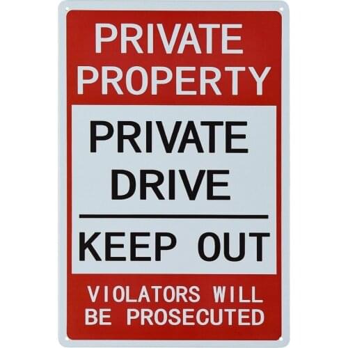 Private Property Sign, Private Drive Sign, No Trespassing Sign,Indoor and Outdoor Use