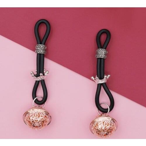 Gold Silver Female Adjustable Metal Bells Nipple Clip Chest BDSM Small Bells Adult Fetish Flirting Flirting Couple Sex Toys