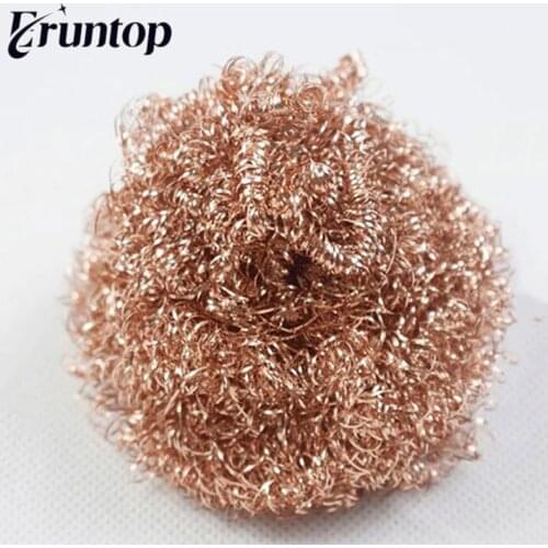 1PCS Soldering Solder Iron Tip Cleaner Cleaning Copper Wire Sponge Ball