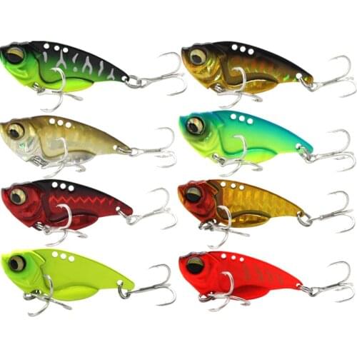 1PC Metal Vib Blade Lure 11g 4.5cm Sinking Vibration Baits Artificial Vibe for Bass Pike Perch Fishing Long Shot 8 Colors