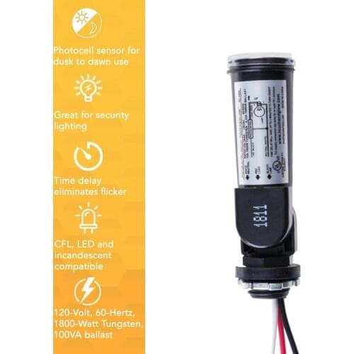 1pcs Durable Anti-corrosion Anti-aging Photocell Sensor LED Outdoor Swivel Photo Cell Light Control Photocell Sensor 120-220V