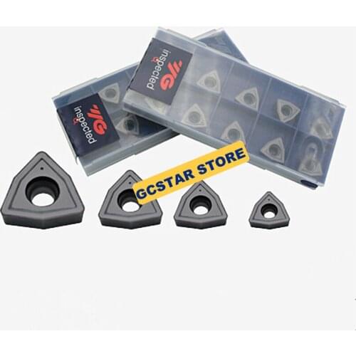 10pcs WCMX040208 WCMX050308 WCMX06T308 WCMX080412 YG602 Carbide Inserts U Drill Bit Blade CNC Lathe Tools