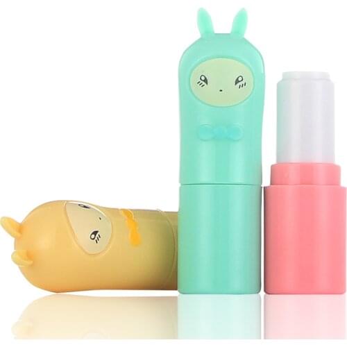 12.1mm Lovely Cute Lip Balm Containers Plastic Green Yellow Pink DIY Handmade Empty Lipstick Lips Care Tubes for Children 20pcs