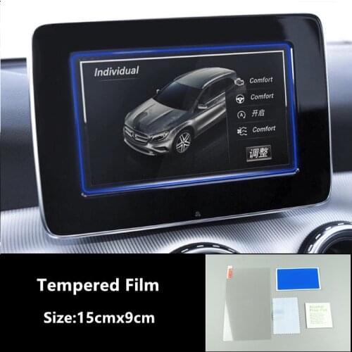 150x90mm Center Console Navigation Screen Tempered Film Protection Decals For Mercedes Benz CLA 2014-2015 180 200 2016-2017