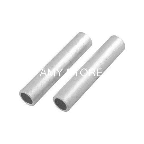 2pcs 17mm x 81mm 12mm Inner Dia. Hole Passing Aluminum Connection Tube