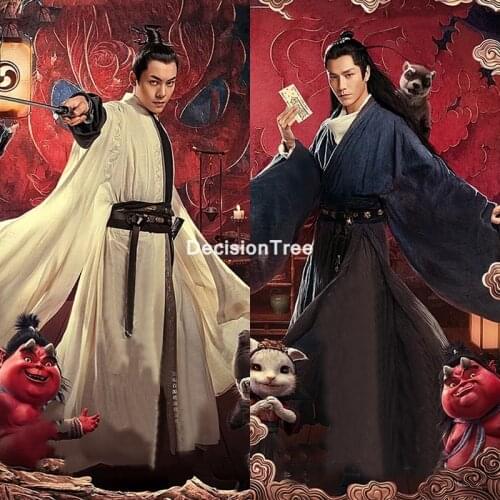 2021 tv play hanfu the yinyang master chinese traditional hanfu male costume festival outfits national ancient cosplay tangsuit