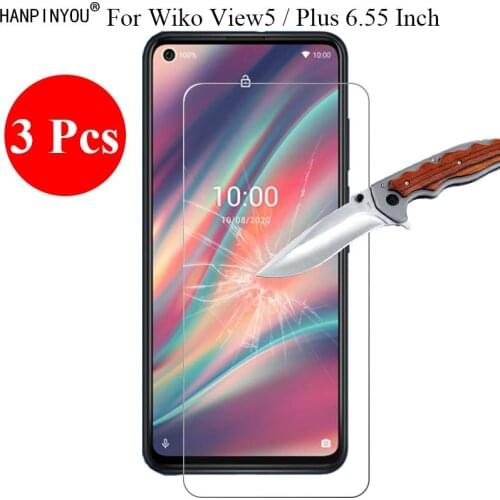 3 Pcs/Lot 9H 2.5D Tempered Glass Screen Protector For Wiko View5 View 5 / Plus 6.55" Protective Film + Clean Tools