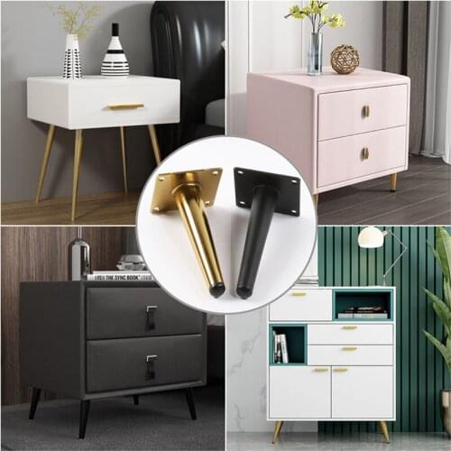 4Pcs/set Straight Oblique Cone TV Cabinet Seat Sofa Table Legs for Table Home Accessories Simple Modern Furniture Titanium Legs