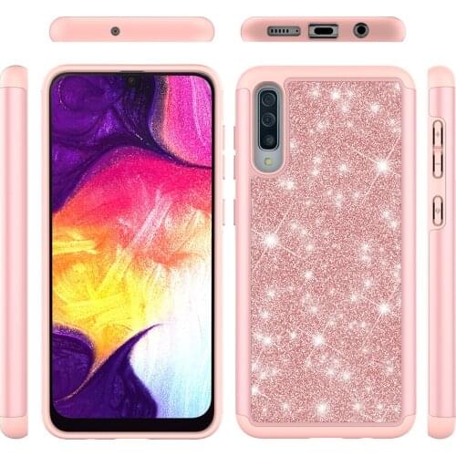 For Samsung Galaxy A50 Case Glitter Shockproof Back Phone Cover For Samsung Galaxy A50 SM-A505F Screen Protective Skin Shell