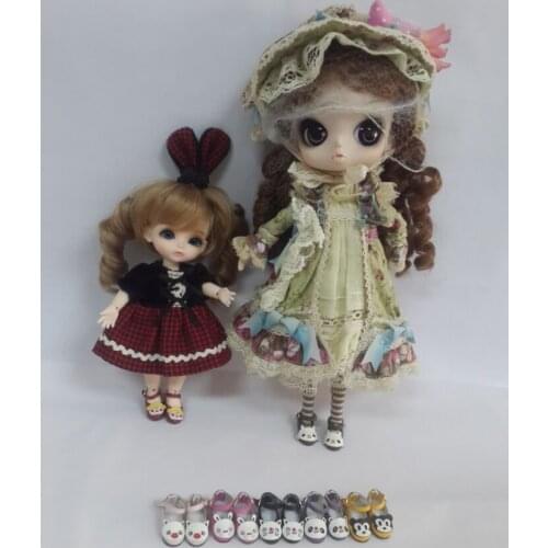 Animals face shoes, cut shoes for Blyth doll,Azone,Licca dolls