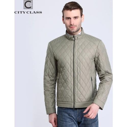 City Class 2018 Top New Spring Autumn Mens Short Jacket Coat Business Stand Collar Fashion Quilted Outwear Free Shipping 15128