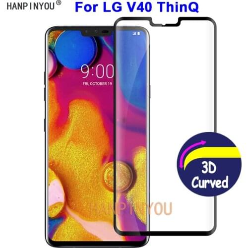 For LG V40 ThinQ V405QA V405UA 6.4" 9H Hardness 3D Full Cover Slim Toughened Curved Tempered Glass Film Screen Protector Guard