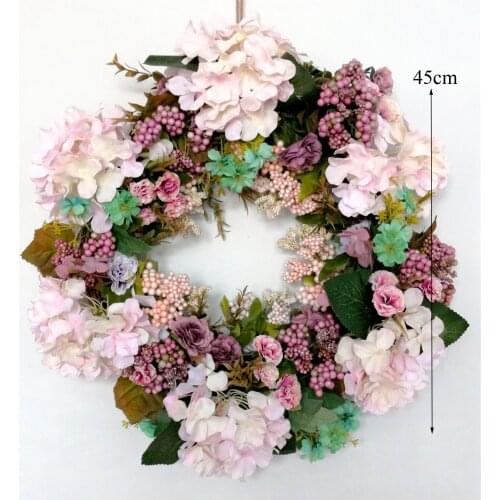 Simulation Garland Artificial Flower Round Wreath Fall Wedding Party Home For The Front Door Decoration
