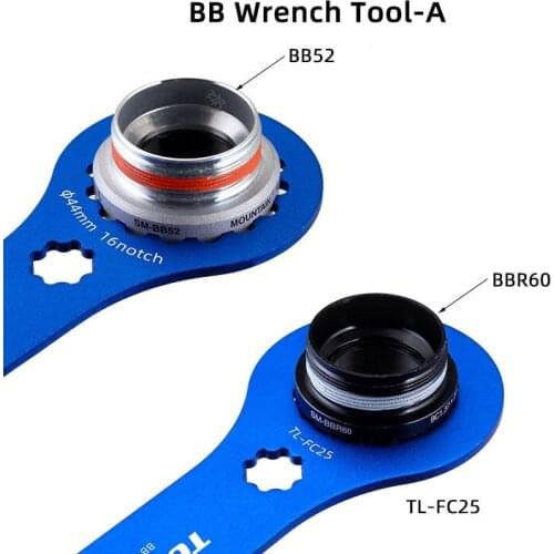 TOOPRE Bike Bottom Bracket Wrench Aluminum Alloy Iamok Bicycle 44/46mm Removal Tool for BB51/BB52/BB70/MT800/BBR9100/XTR/DUB