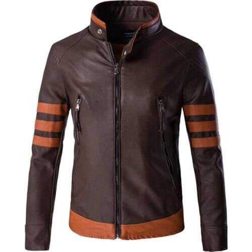 Mens Leather Jackets Men Faux Autumn PU Patchwork Jacket Punk Motorcycle Biker Male Suede Jacket Windbreaker Bike Riding Coat