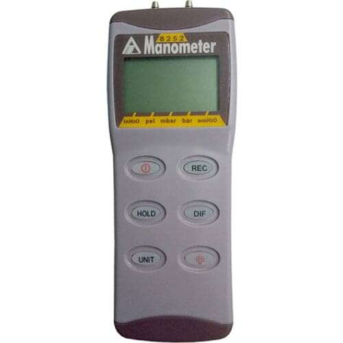 AZ8252 2 psi digital pressure gauge differential pressure gauge to measure air Easy pressure difference 0~±2 psi