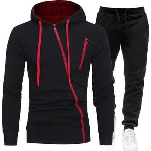 Mens Womens 2-piece Set Side Zipper 2021 Fashion Autumn Mens Hooded Sweatshirt Casual Oversize Men tracksuit jogging Set