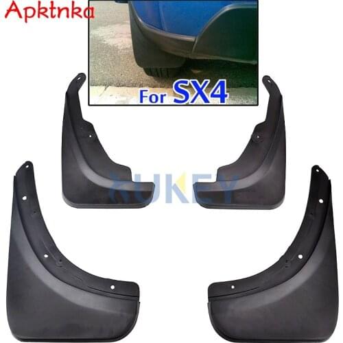 Apktnka Set Molded Car Mud Flaps For Suzuki SX4 Hatch 2007 - 2013 Mudflaps Splash Guards Mud Flap Mudguards Fender Front Rear