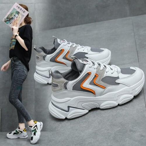 Spring and Autumn 2020 new matching color platform womens shoes fashion father shoes net upper leisure sports shoes X617