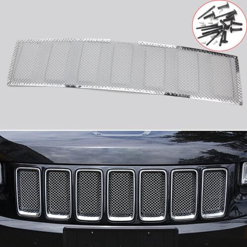 Car Front Mesh Grill Insect Net without Hole Protection For Jeep Grand Cherokee 2014 2015 2016 Car Exterior Accessories Styling