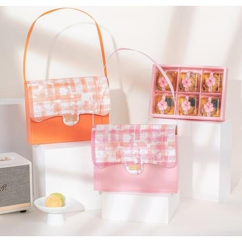 Cake Box Snow Flake Crisp Bag Nougat Gift Box Lady Bag Shape Premium Dessert Doggy Bags Ins Style Web Celebrity Design Birthday