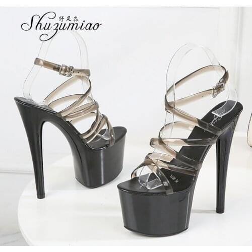 Jelly Sandals Woman Shoes Jelly Sandals Women High Heels Sandal 17cm Sexy Platform Front & Rear Strap Girls And Ladies Shoes