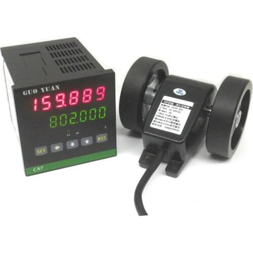 Roller Meter Wheel Reversible Mechanical Length Measurement Electronic Length Counter Replacement Z96-F Rolling Counter
