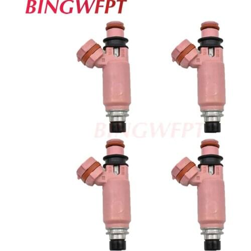4PCS Fuel Injectors Pink 16611-AA370 16611-AA510 For Subaru Forester Impreza Liberty Legacy STI WRX 195500-3910