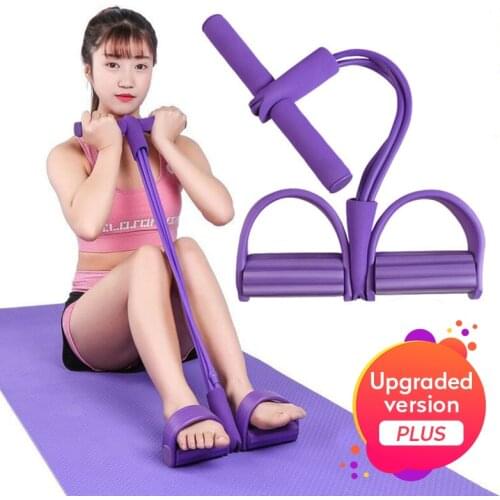 Body Building Elastic Pull Ropes Exerciser Rower Belly Resistance Set Home Gym Sports Training Fitness Equipment Boxing Workout