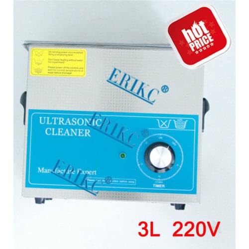 ERIKC Ultrasonic Car Fuel System Injector Nozzle Cleaning Machine E1024045 Common Rail Diesel Injection Cleaner Kit 220V, 3L
