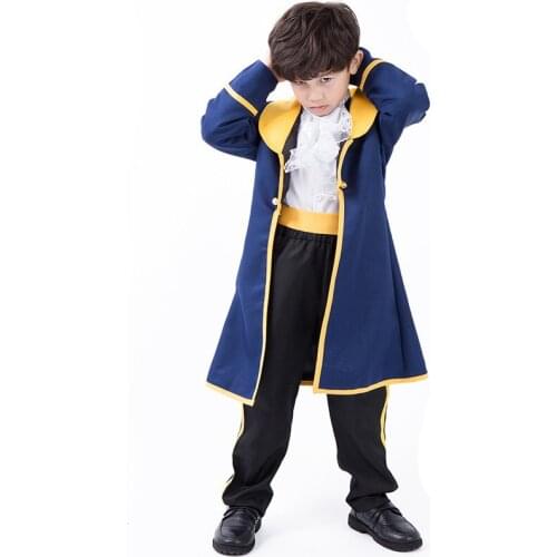 XS-XL Fairy Tales Boys Halloween Prince Costume Kid Children King Cosplay Carnival Purim Parade Masquerade Role Play Party Dress