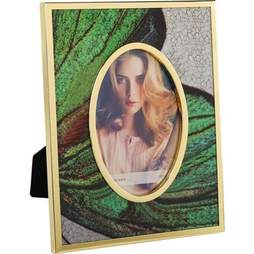 Yakri European Style Metal Photo Frame ,Velvet Back, Standard Photograph Size, Glass Front, Freestanding Picture Frame MPF097