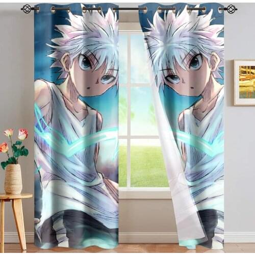 Hunter X Hunter Blackout Anime Curtain for Kids Room/ Bedroom living Room Cartoon Window Curtain for Boys 2 Panels cortinas 2021