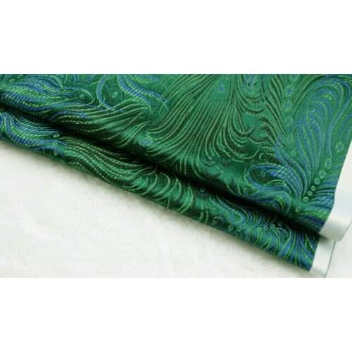 03 Brocade & Satin Fabric Chinese Dress Baby Dress Cheongsam Silk & Satin Advanced Clothing Fabric Peacock Tail Series