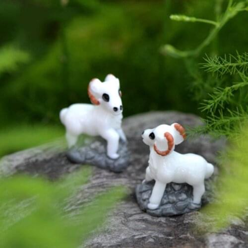 ZOCDOU 1 Piece Antelope Sheep Saudi Arabia Mutton Lamb Goat Oryx Asia Statue Figurine Crafts Ornament Miniatures Decor