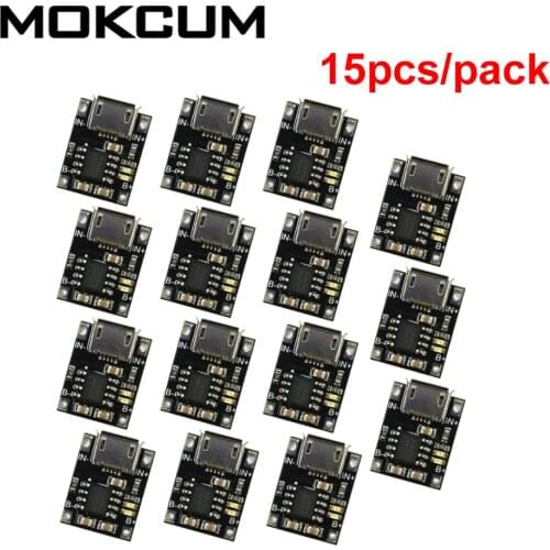 15PCS 18650 lithium battery Charging Module 5V to 4.2V 1A USB Charging Port Polymer Ternary Lithium Battery Mini Carging Board