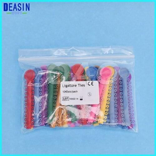 NO.19#-24# Orthodontic Materials Transparent Color Ligature Ties Rubber Band Elastic