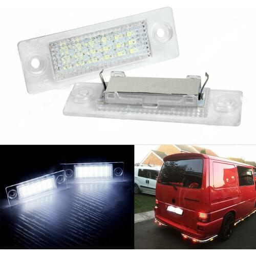 2 Pcs Car Rear Bumper LED License Plate Lights Lamps For Volkswagen Caddy/Golf Plus/Jetta/Passat/Touran/Transpiarter