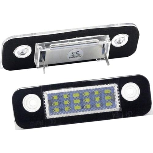 2pcs/set brightness LED License 12V White Number License Plate Lights No Error License Lights for Ford Fiesta Fusion Mondeo MK2